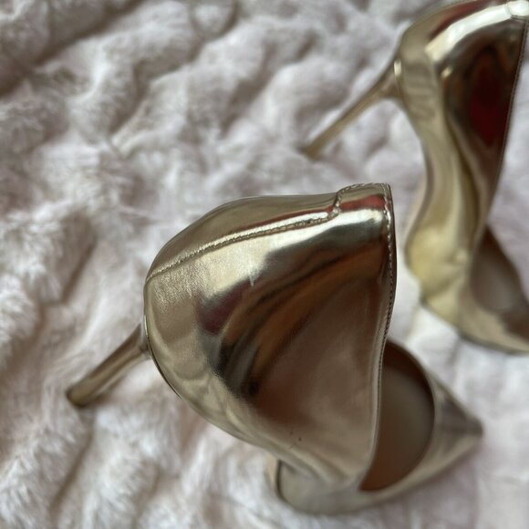 Jimmy Choo Romy 105mm Liquid Mirror Leather Gold - Picture 7 of 11